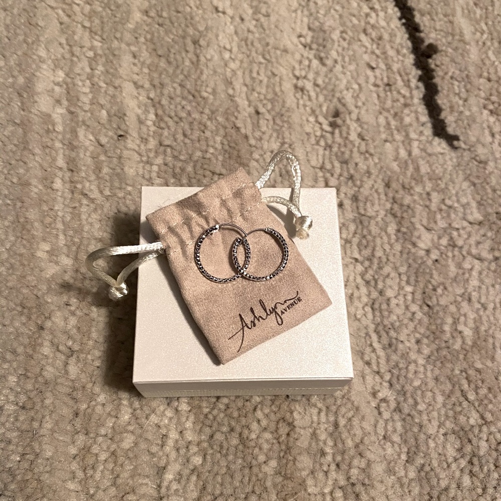 Silver hoop earrings